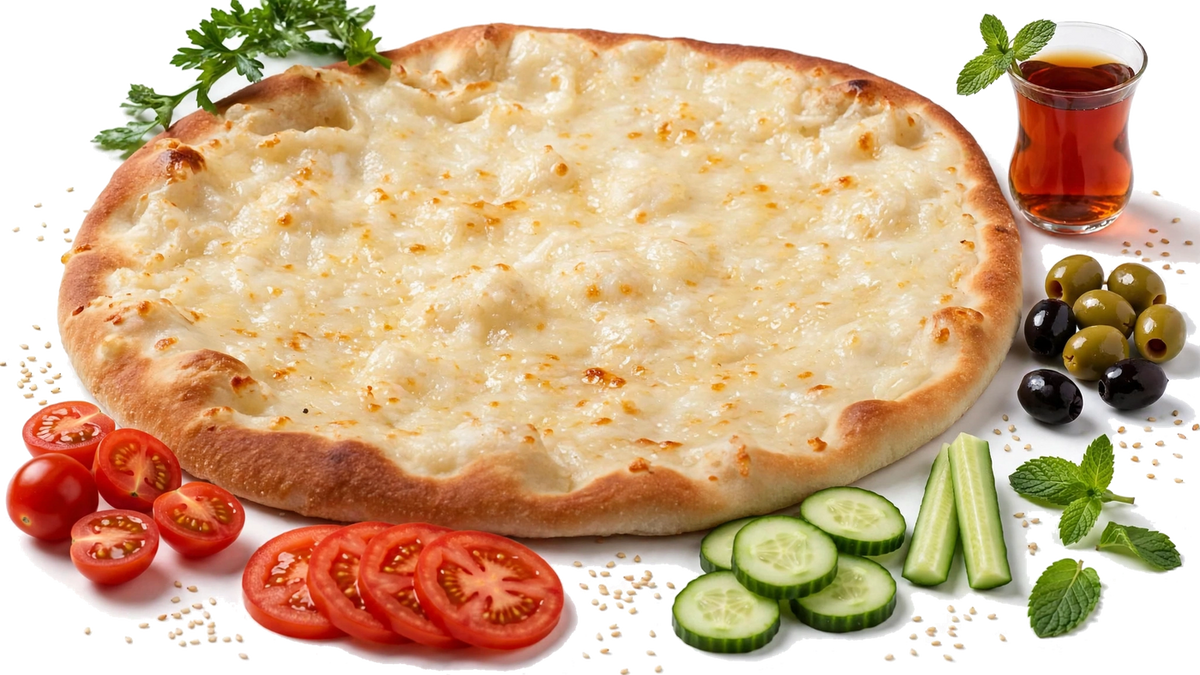 Manakish au fromage — suggestion de présentation