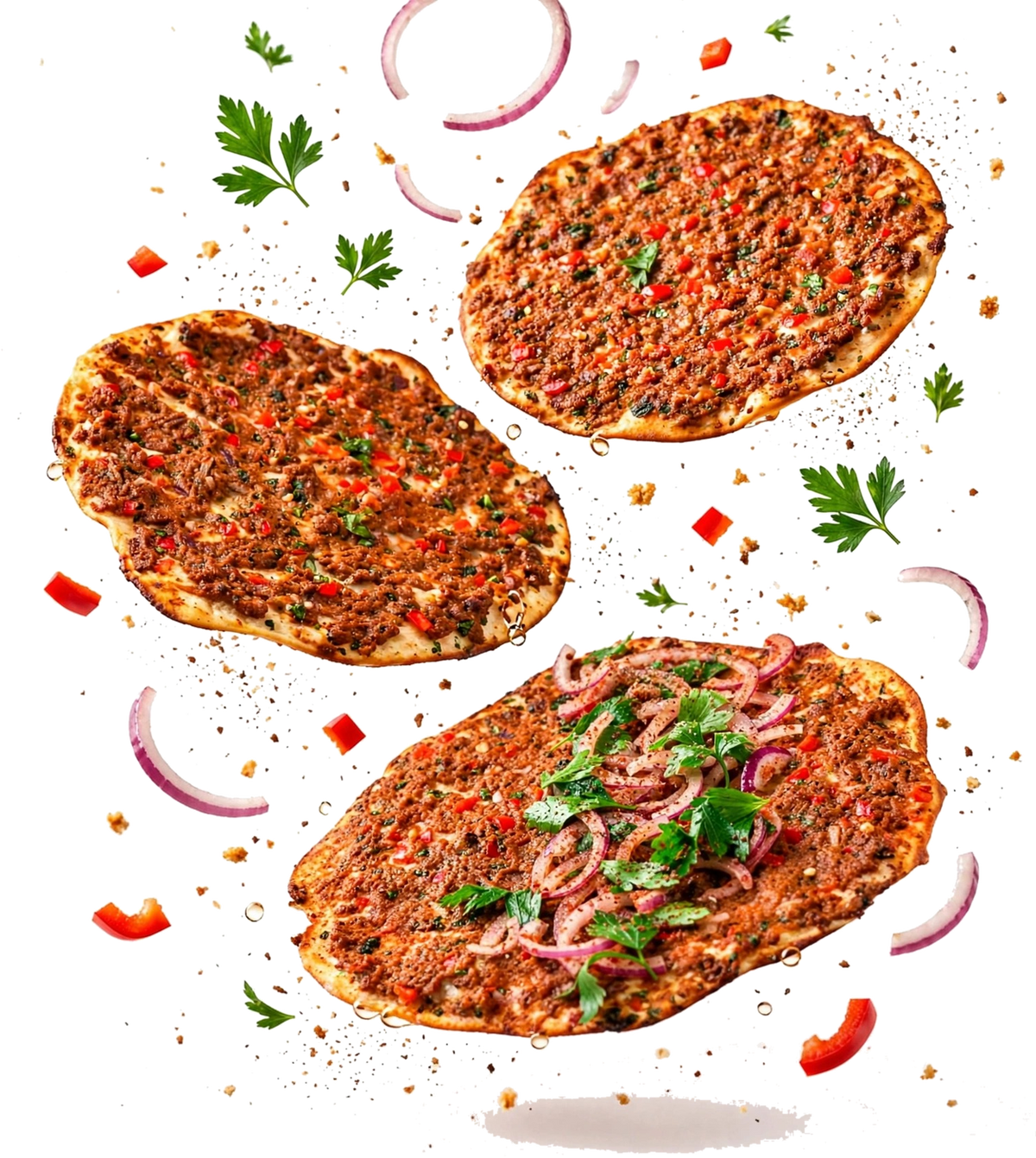 Lahmacun rolé légumes — suggestion de présentation