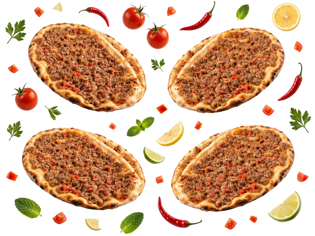 Lahmacun Safiha à la mélasse de grenade — suggestion de présentation
