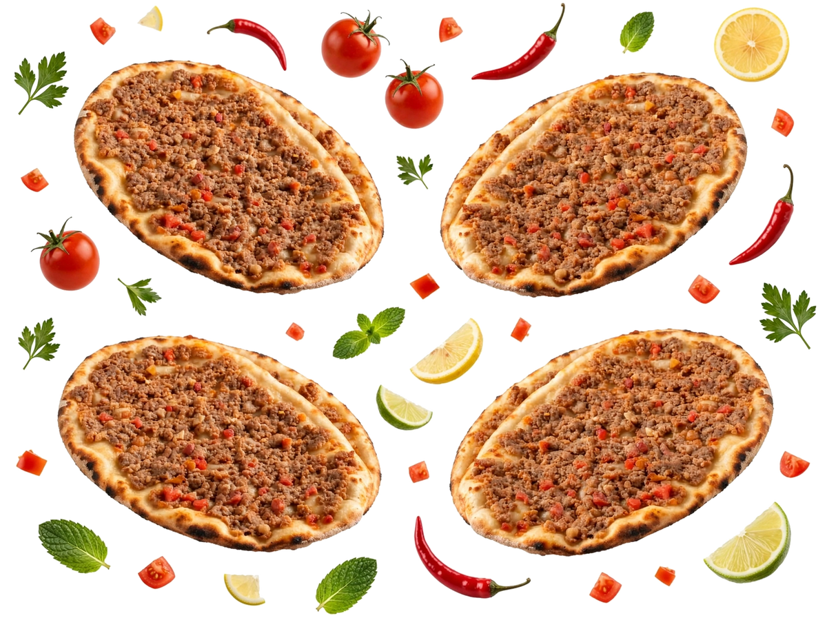 Lahmacun Safiha à la mélasse de grenade — suggestion de présentation