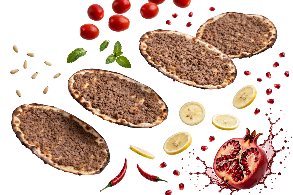 Lahmacun Safiha légumes — suggestion de présentation